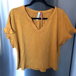 Womens Anthropologie Short Sleeve Tee